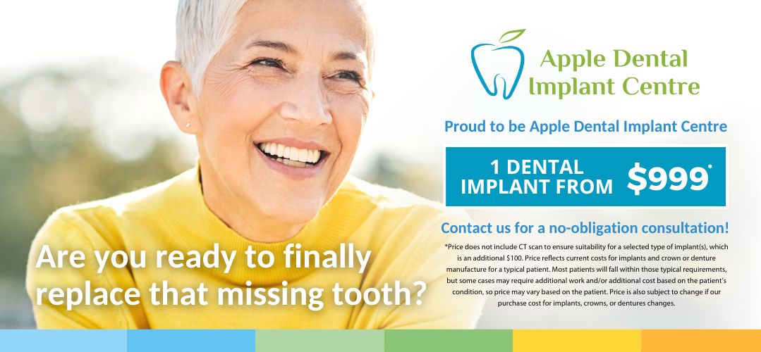Photo of smiling couple in Burnaby with Dental Implants.